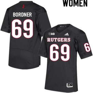 Women's Rutgers University #69 Brendan Bordner Black Player Jerseys 742581-968