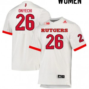 Women Rutgers #26 CJ Onyechi White Player Jersey 666594-929
