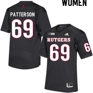 Women Rutgers University #69 Caleb Patterson Black NCAA Jerseys 621182-124
