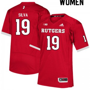 Women's Rutgers University #19 Calebe Silva Scarlet Player Jersey 622190-994