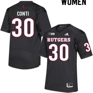 Womens Rutgers #30 Chris Conti Black High School Jersey 371547-119