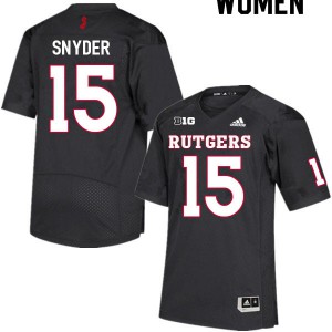 Womens Rutgers #15 Cole Snyder Black Official Jersey 560511-602