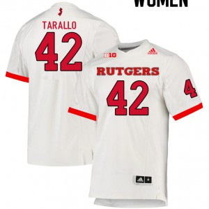 Womens Rutgers University #42 David Tarallo White Alumni Jersey 425890-808