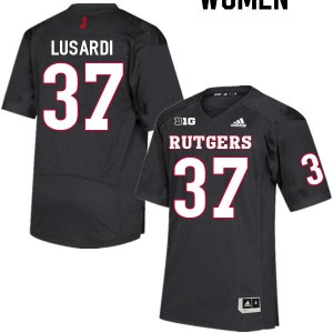 Womens Scarlet Knights #37 Joe Lusardi Black Official Jerseys 508641-217