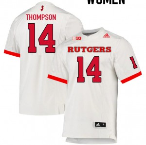 Women's Scarlet Knights #14 Jordan Thompson White Alumni Jerseys 253868-570