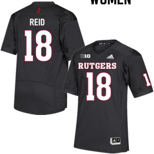 Women Rutgers #18 Keenan Reid Black College Jersey 767390-748