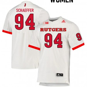 Womens Scarlet Knights #94 Kevin Schaeffer White Stitched Jerseys 614282-877