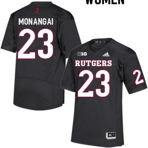 Women Rutgers University #23 Kyle Monangai Black Player Jerseys 291660-911