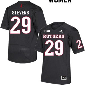 Women Rutgers University #29 Lawrence Stevens Black Alumni Jerseys 479693-787