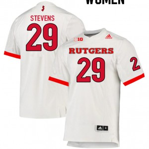 Women Rutgers Scarlet Knights #29 Lawrence Stevens White NCAA Jersey 649901-775