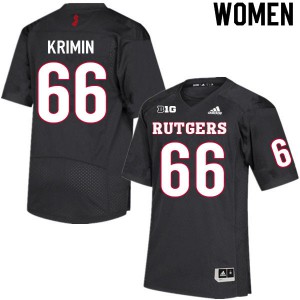 Women Rutgers #66 Nick Krimin Black Alumni Jersey 379298-937