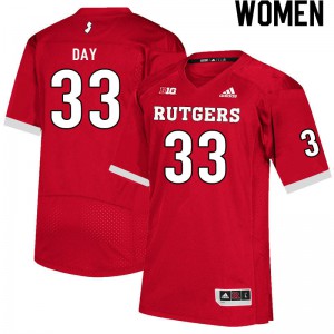 Women's Rutgers University #33 Parker Day Scarlet University Jerseys 180351-472