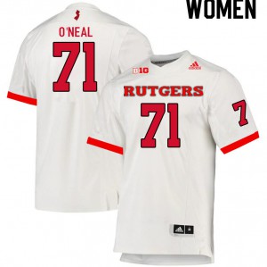 Womens Rutgers Scarlet Knights #71 Raiqwon O'Neal White High School Jerseys 570879-566