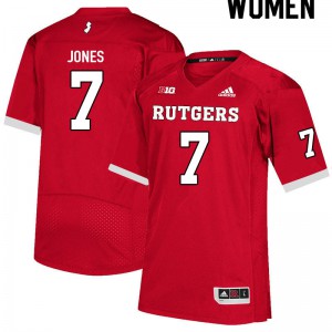 Women's Rutgers Scarlet Knights #7 Shameen Jones Scarlet Stitched Jerseys 501175-229
