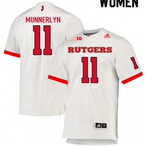 Women Scarlet Knights #11 Shawn Munnerlyn White NCAA Jersey 230728-640