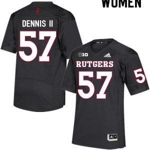 Women's Scarlet Knights #57 Stanley Dennis II Black Player Jerseys 337449-259