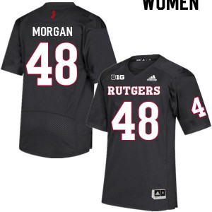 Women's Scarlet Knights #48 Thomas Morgan Black Player Jerseys 789906-516