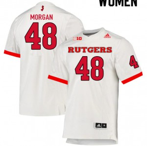 Women Rutgers University #48 Thomas Morgan White Player Jersey 550157-961