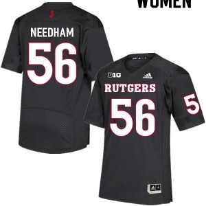 Womens Rutgers Scarlet Knights #56 Tyler Needham Black Player Jerseys 395339-626