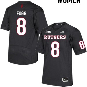 Women Scarlet Knights #8 Tyshon Fogg Black Official Jerseys 435462-287
