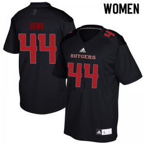 Women's Rutgers Scarlet Knights #44 Brian Ugwu Black NCAA Jerseys 865024-663