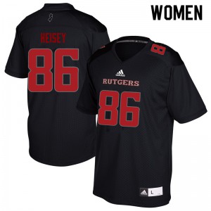 Womens Scarlet Knights #86 Cooper Heisey Black NCAA Jersey 884879-309