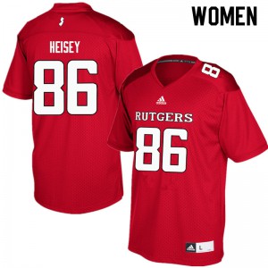 Women Scarlet Knights #86 Cooper Heisey Red Stitch Jersey 322911-555