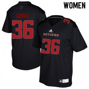 Women's Rutgers #36 Darius Gooden Black Alumni Jersey 238644-716