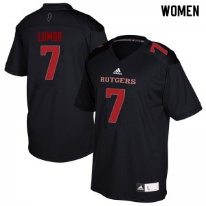 Womens Rutgers Scarlet Knights #7 Elorm Lumor Black Alumni Jerseys 657275-360