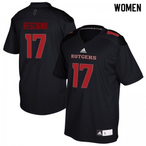 Womens Rutgers #17 Giovanni Rescigno Black University Jerseys 410417-291
