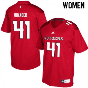Women's Scarlet Knights #41 Jack Quander Red Player Jersey 515941-541