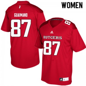 Womens Rutgers #87 John Guaimano Red University Jerseys 340035-878