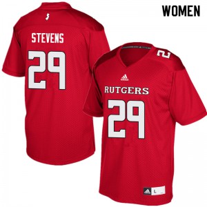 Women Rutgers Scarlet Knights #29 Lawrence Stevens Red NCAA Jersey 801480-971