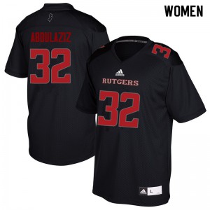 Womens Rutgers #32 Rani Abdulaziz Black University Jersey 974159-435