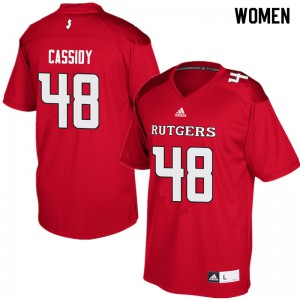 Womens Rutgers #48 Ryan Cassidy Red Stitch Jerseys 698378-303