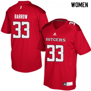 Women Rutgers Scarlet Knights #33 Tim Barrow Red Player Jerseys 883461-437