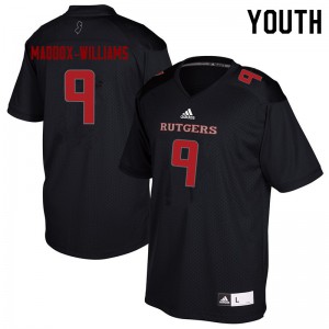 Youth Rutgers #9 Tyreek Maddox-Williams Black Alumni Jerseys 960723-208
