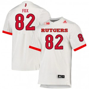 Youth Rutgers Scarlet Knights #82 Brayden Fox White NCAA Jersey 198038-433
