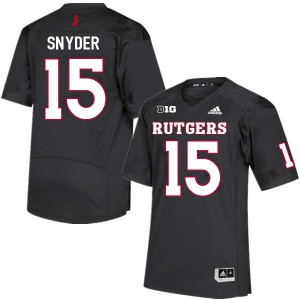 Youth Rutgers Scarlet Knights #15 Cole Snyder Black Stitch Jerseys 125320-940