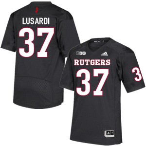 Youth Rutgers University #37 Joe Lusardi Black Football Jersey 757040-371
