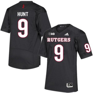 Youth Rutgers #9 Monterio Hunt Black Embroidery Jerseys 592270-117