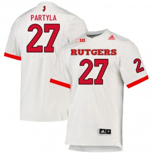 Youth Rutgers Scarlet Knights #27 Piotr Partyla White NCAA Jerseys 778103-494