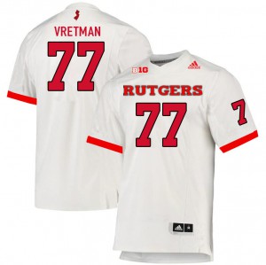 Youth Rutgers Scarlet Knights #77 Sam Vretman White Embroidery Jersey 864057-925