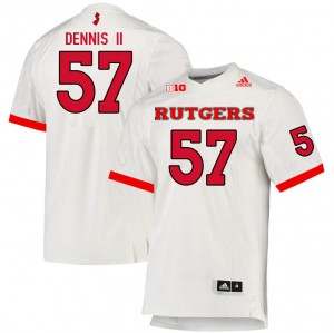 Youth Rutgers #57 Stanley Dennis II White Football Jerseys 913785-542