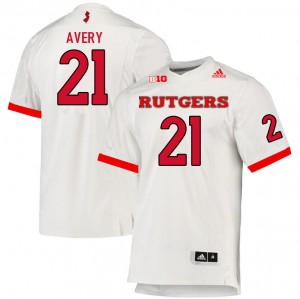 Youth Rutgers #21 Tre Avery White Stitch Jersey 140281-474