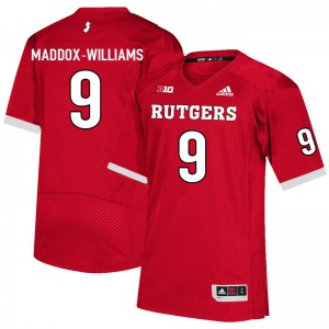 Youth Rutgers Scarlet Knights #9 Tyreek Maddox-Williams Scarlet Embroidery Jerseys 513603-404