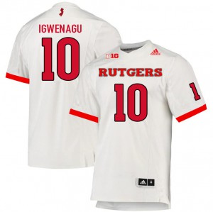 Youth Rutgers #10 Zukudo Igwenagu White College Jersey 404222-707