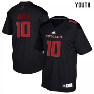 Youth Rutgers University #10 Blessaun Austin Black College Jerseys 564188-293