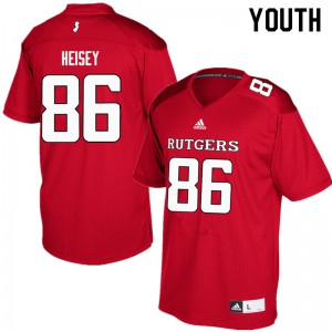 Youth Rutgers University #86 Cooper Heisey Red Alumni Jerseys 243043-861
