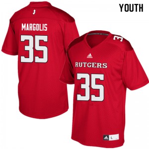 Youth Scarlet Knights #35 Eric Margolis Red Player Jerseys 211657-422